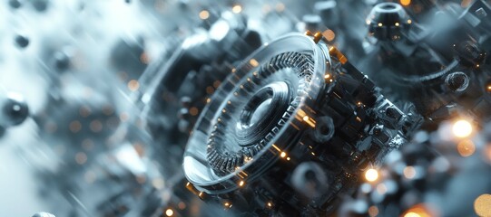 futuristic digital cyber machine background 42