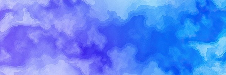 Wall Mural - Swirling blue and purple hues blended in a fluid watercolor wash background, purple, sky, atmosphere