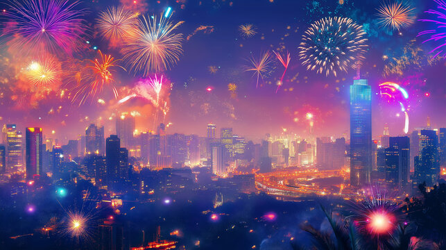 celebrating new year in the city