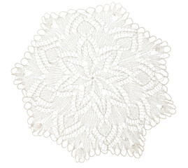 Crocheted lace napkin