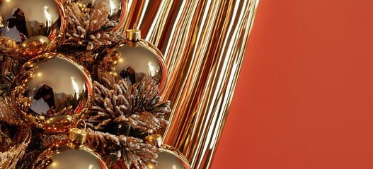 Poster - 4M0A1195-AS20 Christmas tree ball with dotted bow Merry Christmas