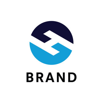 H initial logo abstract design template illustration vector