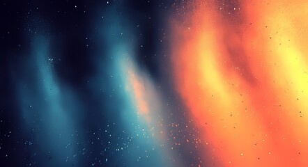 Aufkleber - Blurry abstract gradient background with pink, orange, blue, and black colors
