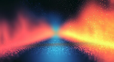 Leinwandbilder - Blue red abstract flash rays glow on a dark background, blurred neon lights on a grainy texture gradient, blue-red abstract flash rays glow