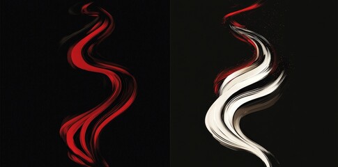 Aufkleber - Hologram circle with glowing red electric particles on transparent and black background, PNG