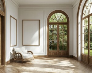 Poster - A poster frame mock-up in an interior of a beautiful living room with an open concept