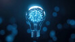 © Unclutter Aesthetics - glowing light bulb symbolizes creativity and innovation, with network of connections inside