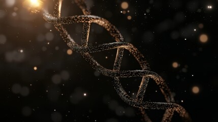 Leinwandbilder - A DNA helix as a biotechnology science concept.