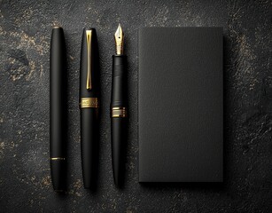 Poster - Single pocket reinforced black folder mock up isolated on a gray background. 3D illustration.