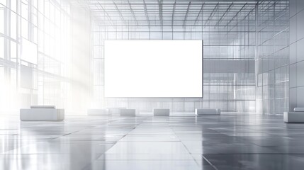 Poster - Modern Building Interior Blank Advertisement Display