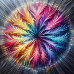 Poster - prismatic strokes strokes that refract light creating a rainbow