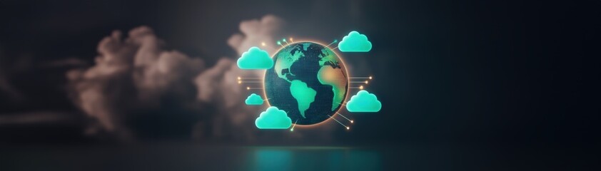 Poster - Cloud computing revolution enhancing data storage and cyber security in networking digital world visual content futuristic viewpoint