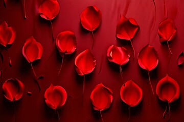 Poster - red notes representing strong emotions like passion and exciteme