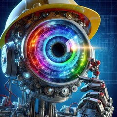 Poster - Robot Eye A constructor invents a robot eye that can see in mult