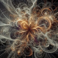 Poster - strange attractor chaotic systems form recognizable patterns as