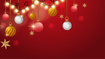 Poster - Colorful Christmas Seasons Design 3d Elements Background. Vector Illustration. Design Illustration for Cover, Print, Poster, Wallpaper, Background, Banner, Pamphlet, Presentation
