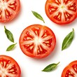 © Inspired Pixels - slices of tomato isolated on a white  background for web, print or creative projects