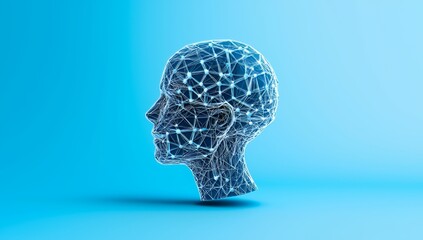 Poster - Digital matrix background symbolizes stock and neural networks with glowing 'deep learning' text.