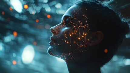 Poster - A professional presenting AI-powered 3D glowing tools for innovation with 2D glowing task enhancements. 4k resolution, Cinematic Scene