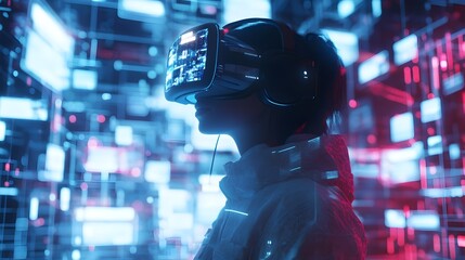 Poster - A remote team refining 3D glowing digital workflows and 2D real-time communication tools. 4k resolution, Cinematic Scene