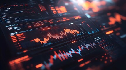 Poster - A digital studio featuring 3D glowing NFT marketplaces and 2D annotated user behaviors. 4k resolution, Cinematic Scene