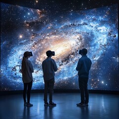 Poster - Students Exploring Immersive Virtual Astronomy Classroom in Cosmic Galaxy Landscape