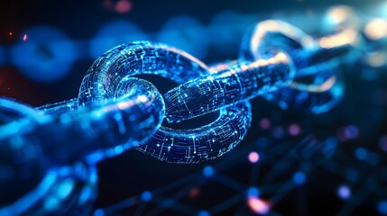 Poster - A blockchain innovation workshop featuring 3D glowing decentralization pathways and 2D task completion insights. 4k resolution, Cinematic Scene