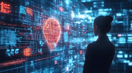 Poster - A professional brainstorming in the metaverse with 3D glowing task execution models and 2D animated feedback paths. 4k resolution, Cinematic Scene