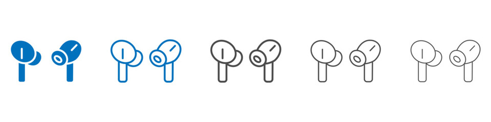 Poster - Air pods icon vector set collection for web