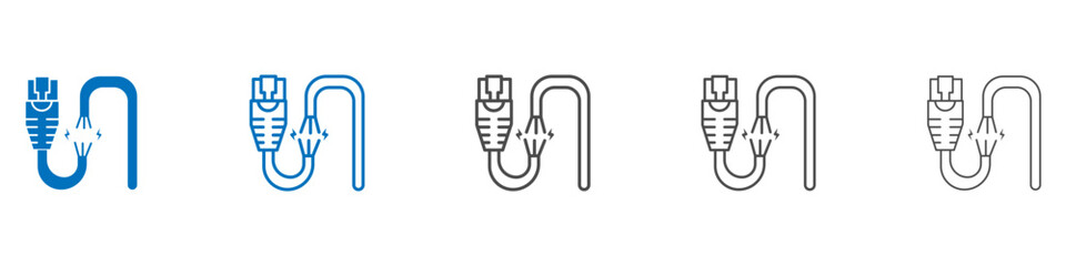 Poster - Broken Wire Icon vector set collection for web