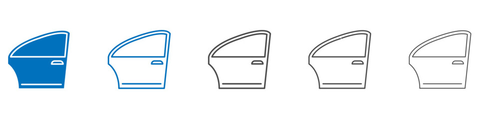 Poster - car door icon vector set collection for web