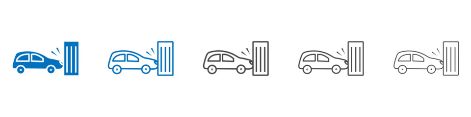 Poster - Car accident icon vector set collection for web