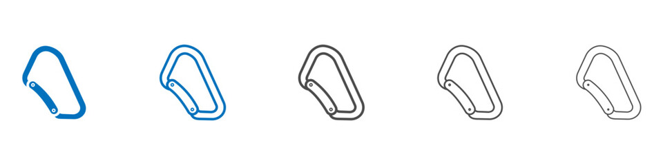 Poster - Carabiner icon vector set collection for web