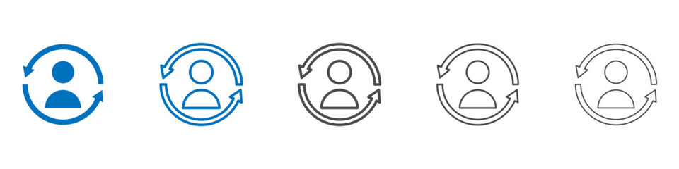 Poster - customer retention icon vector set collection for web