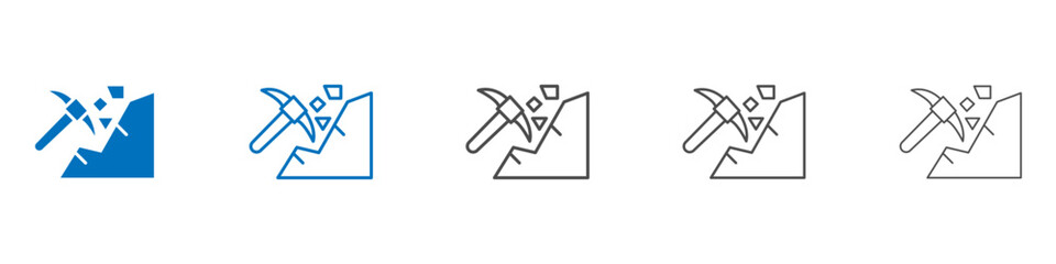 Poster - Demolition icon vector set collection for web