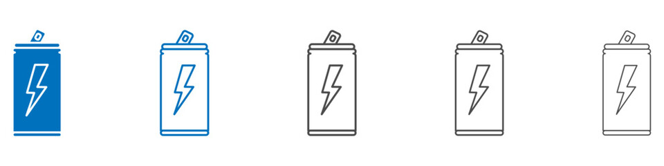 Poster - Energy drink icon vector set collection for web
