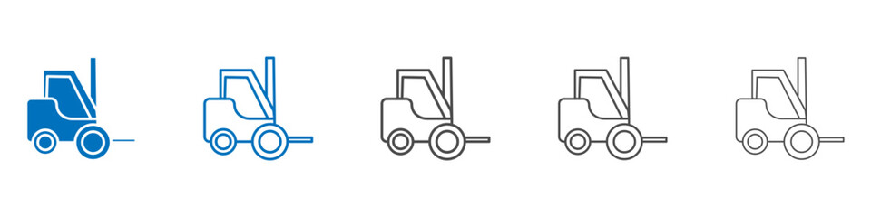 Poster - Forklift icon vector set collection for web