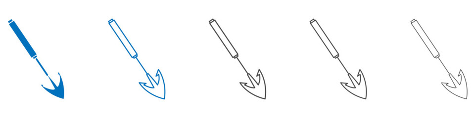 Poster - Harpoon icon vector set collection for web