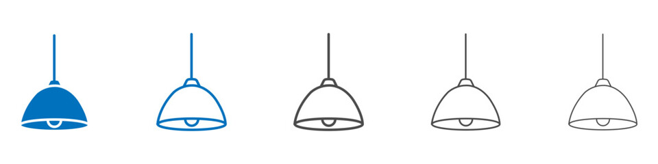 Poster - Hanging light icon vector set collection for web