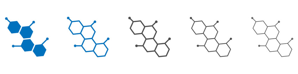 Poster - Hormones icon vector set collection for web