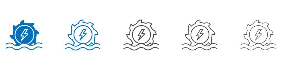 Poster - Hydro power icon vector set collection for web