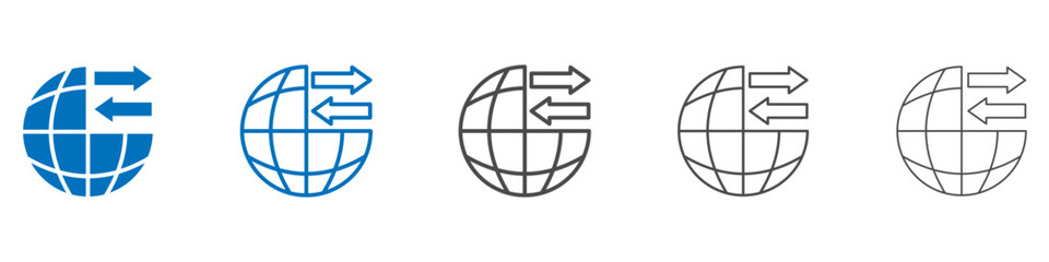 Poster - Import and export icon vector set collection for web