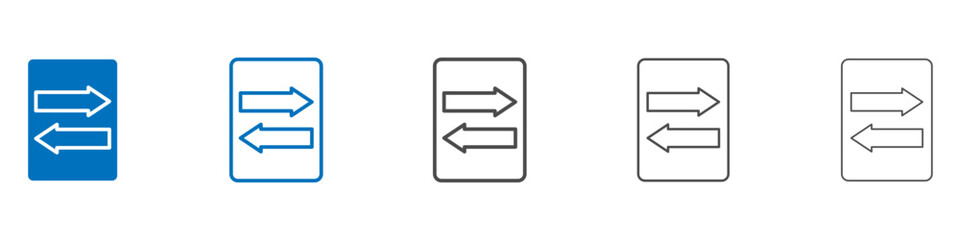 Poster - Import export icon vector set collection for web