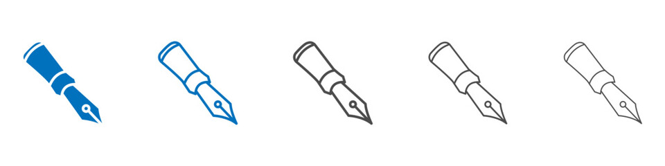 Poster - Ink pen icon vector set collection for web