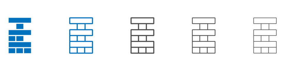 Poster - Jenga icon vector set collection for web