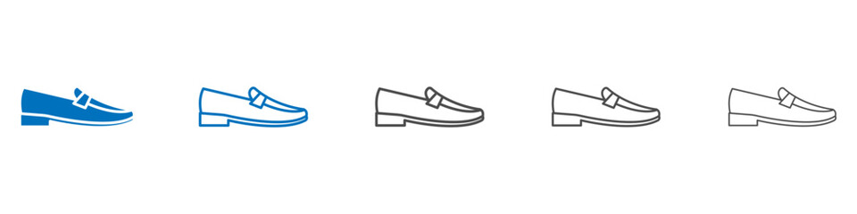 Poster - Loafer icon vector set collection for web