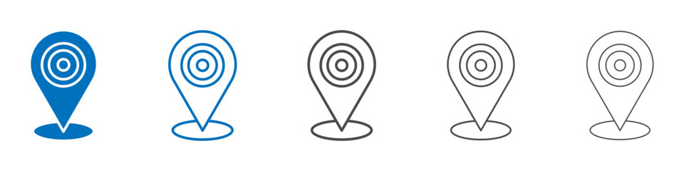 Poster - Navigation pin icon vector set collection for web