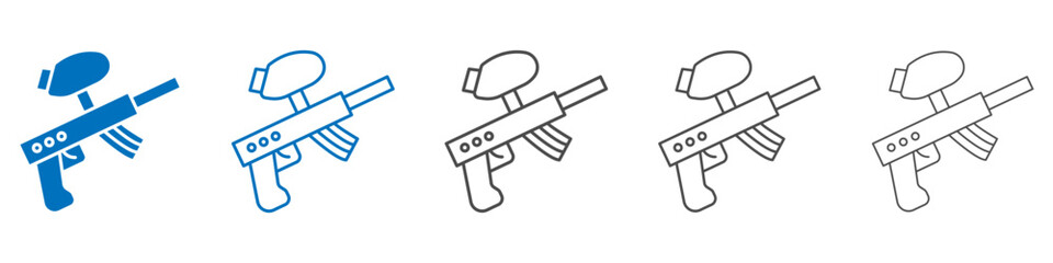 Poster - Paintball gun icon vector set collection for web