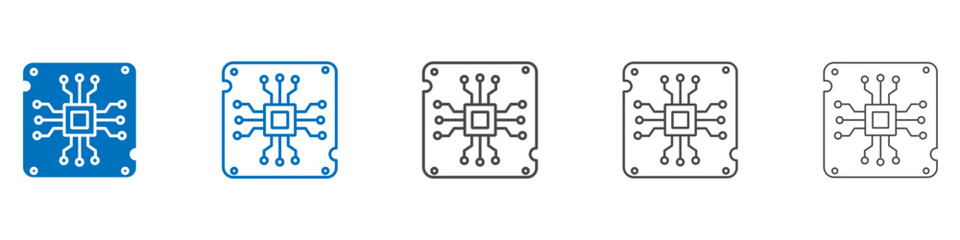 Poster - PCB icon vector set collection for web