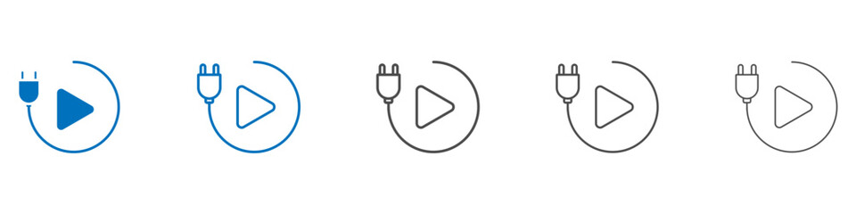 Poster - plug and play icon vector set collection for web